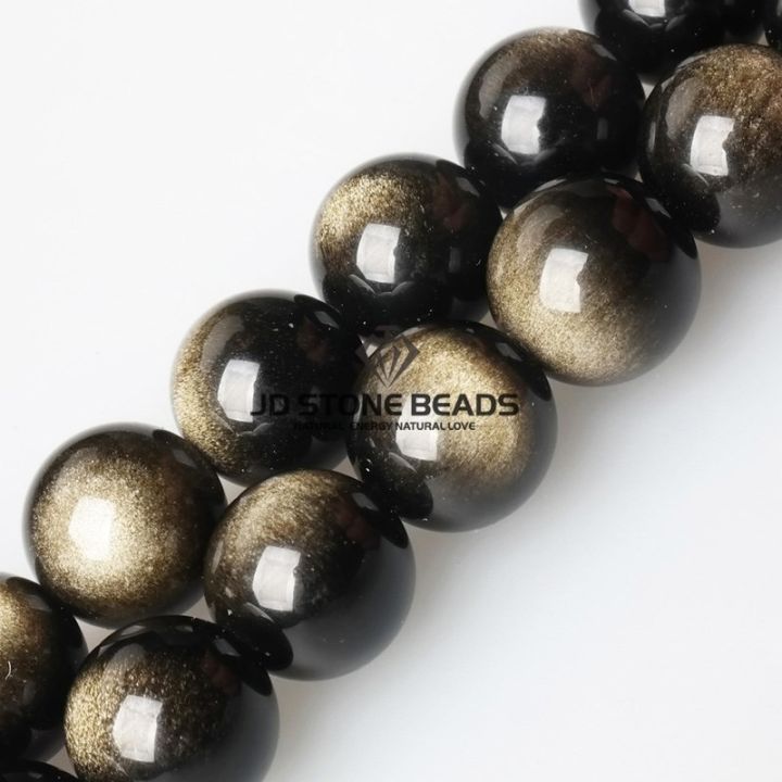 natural-stone-gold-black-obsidian-beads-shinny-charm-round-loose-gemstone-beads-for-jewelry-making-bracelet-necklace-accessories