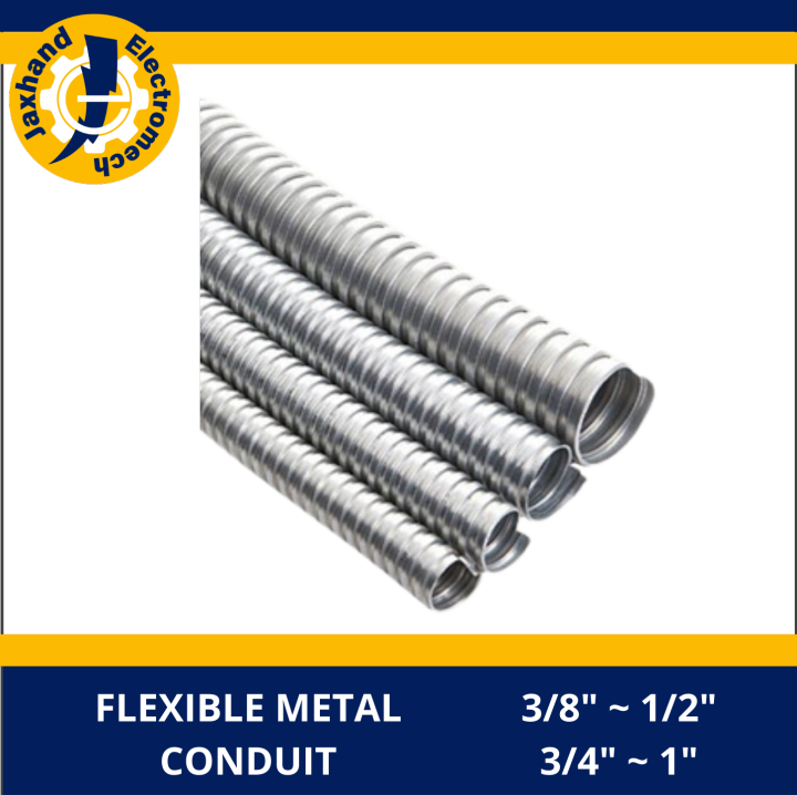 Flexible Metal Conduit 3/8", 1/2", 3/4" & 1", Per Meter, HEAVY DUTY
