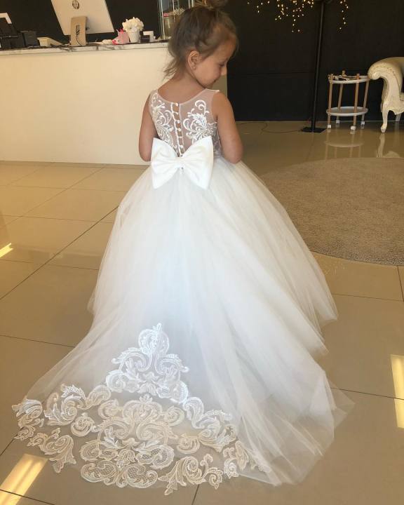 fatapaese-2-14-years-lace-tulle-flower-girl-dress-bows-childrens-first-communion-dress-princess-ball-gown-wedding-party-dress