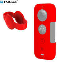 เคสป้องกันซิลิโคน PULUZ มีฝาปิดเลนส์สำหรับ Insta360.หนึ่ง X (สีดำ)