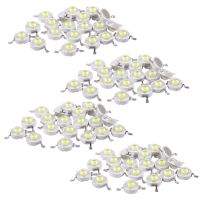 80 Pcs High Power 2 Pin 3W White LED Bead Emitters 170-190Lm 6000K