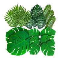 88 Pack Palm Leaves Tropical Palm Luau Party Monstera Stems for Safari Jungle Hawaiian Birthday Theme Palm Leaves