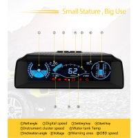 CCLight เครื่องวัดความชัน OBD X90นิ้วมาตรวัดการเอียงของรถยนต์ HUD เอียงมุมละติจูด