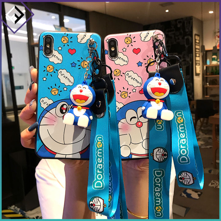 โทรศัพท์-huawei-y7-prime-2019-3d-doraemon-huawei-y7-2017-2018-2019-y7-prime-2018-2019-y7-pro-2018-2019กรณีแต่งหน้ากระจกผู้ถือ-doraemon-ตุ๊กตาพร้อมสายคล้อง