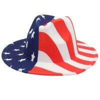 Americas new American flag hat star-striped pattern jazz hat 2022America fedora hat