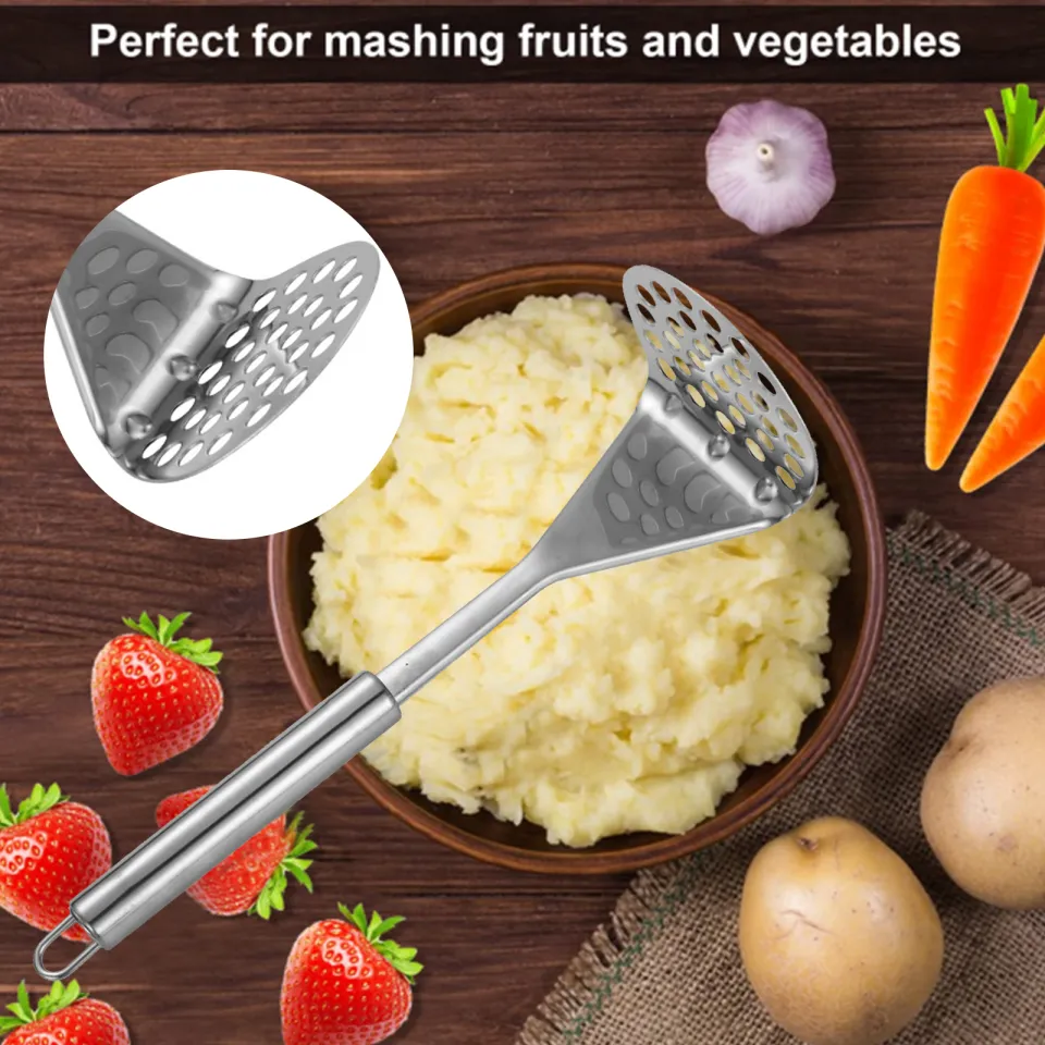 Millvado Potato Masher Stainless Steel Kitchen Tool for Potato, Avocado,  Sweet Potato, Beans, and Eggs, 12