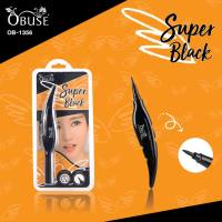 Obuse Wing Eyeliner Pen Black OB-1356 เมจิกอายไลเนอร์กันน้ำสูตรใหม่ หัวแปรงฟองน้ำอ่อนนุ่ม เขียนง่าย ให้เส้นคมกริบ สีคมชัด แห้งไว ติดทนนาน 24 ชั่วโมง