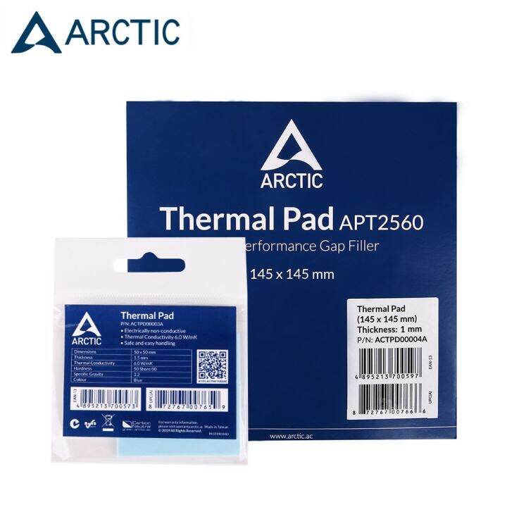 ARCTIC Thermal Pad 6.0 W/mK Conductivity 0.5/1.0/1.5mm thermal gasket