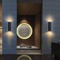 NJ ส่งฟรี Wall Light Outdoor- โคมไฟ โคมไฟภายนอก ไฟติดผนัง โคมไฟติดผนัง ทรงกระบอก สีดำ/เทาเรียบ ผิวสัมผัสด้านเรียบสวย มี 2 ขนาด ตกแต่งบ้าน