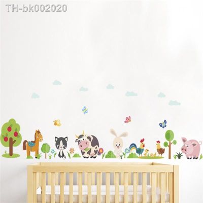 ❀✜ Lovely Animals Farm Wall Stickers Home Decoration Kids Room Bedroom Cow Horse Pig Chicken Mural Art Diy Pvc Wall Decal