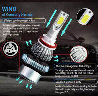 2pcs C6 LED Car Headlight Kit COB H11 36W White Light Bulbs