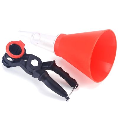 【CW】 Engine Filling Set Funnel with Adjustable Width Holding Clamp Multifunctional Pour for Car Repairing