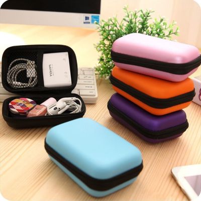 Waterproof Headphones Storage Bag USB Hard Case Earphone Key Coin Bags SD Card Zipper Pouch Cable Holder Box Office Accessories Power Points  Switches