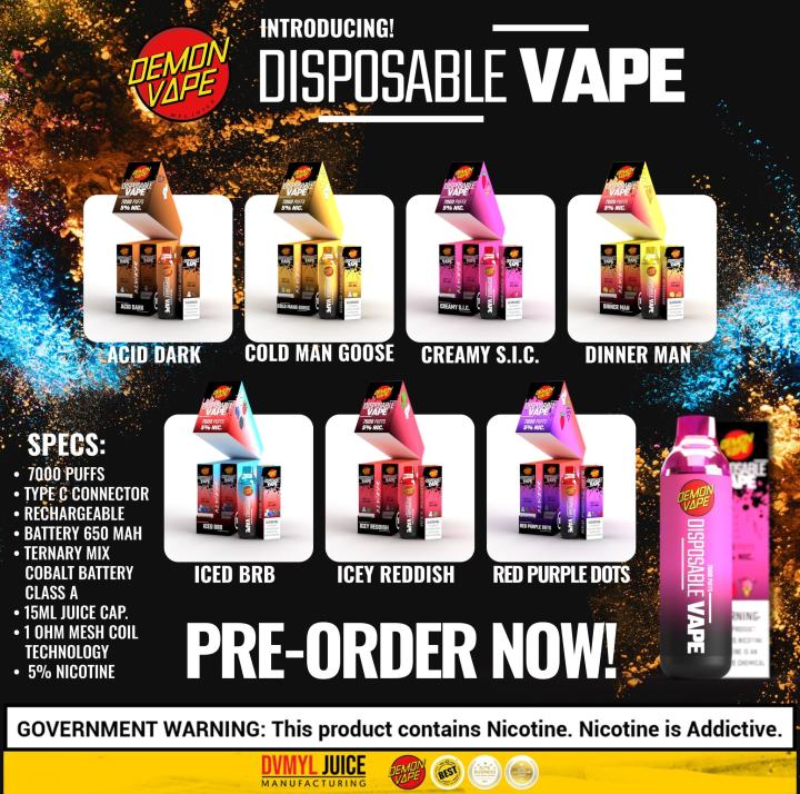 Demon Vape Up To 7000 Puffs Disposable Pod Legit Demonvape 7k 15ml 5