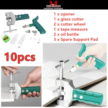 Manual Glass Cutting Tool Set, Portable Glass Cutter With Handle, Diamond  Manual Tool For Cutting Glass, Tile, And Crafts - Easy To Use!