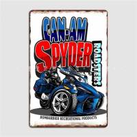 Can Spyders โรดสเตอร์ป้ายโลหะโปสเตอร์ภาพยนตร์โปสเตอร์ห้องครัวคลับคลาสสิกป้ายดีบุก