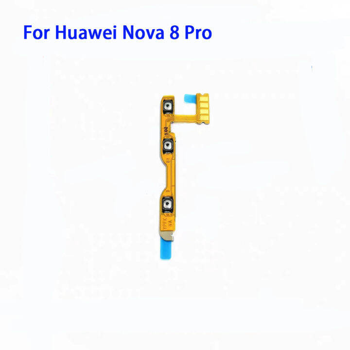 ปุ่มปรับระดับเสียงสายเคเบิลงอได้คีย์ด้านข้างปุ่มควบคุมเปิดปิดสำหรับ-huawei-nova-8-8-8-pro-5g-8-se-ชิ้นส่วนซ่อม