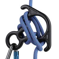 fyjhOutdoor Climbing Carabiners Ox Horn Hoop Abseiling Device 50KN Rock Climbing 8 Rings Downhill Descender