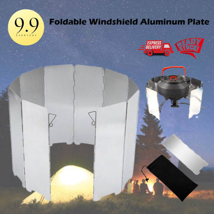 Foldable Portable Outdoor Stove Windscreen Camping Cooking Gas Stove