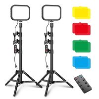 APEXEL 2PCS  LED Fill Light Photo Studio Lamp 3300K-5600K for Video Photography Live Streaming  Lighting VLOG With Tripod Stand Phone Camera Flash Lig