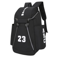 Fashion Backpack Student Large Basketball Laptop Reflective Stripe Zipper Oxford Back Bag Casual Outdoor Sport Travel Backpack