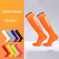 AThin High Tube Training Football Socks Men S Anti-Slip Long Tube Socks Knee Length Sports SocksM