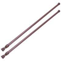 (LONG FA hardware)ร้อน YO 2X ยืดหดได้ฤดูใบไม้ผลิโหลดตาข่าย Voile ฉนวนม่านเสา Rods55 90CmWood สี