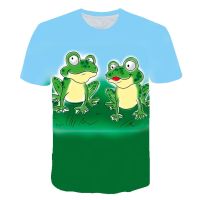 New 3D Kawaii Funny Frog Graphic t shirts For Men 2021 Fashion Hip Hop O-Neck Print T-shirt Summer Casual Streetwear Top t shirt