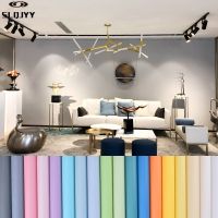 PVC solid color self adhesive wallpaper bedroom living room background wall decoration stickers furniture renovation wallpaper