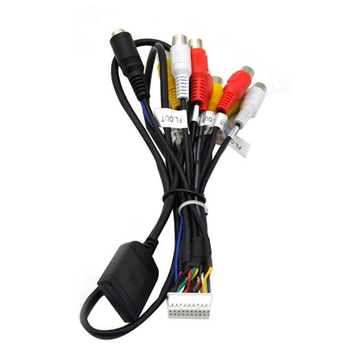 car-stereo-radio-rca-output-cable-wire-aux-in-adapter-subwoofer-amplifier-3-5mm-female-20pins-harness-head-unit-carplay