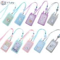 YTSKY Kawaii ปรับได้ แมว โปร่งใส รถบัส มีสายคล้อง การควบคุมการเข้าถึงบัตร กระเป๋าใส่บัตรเกาหลี ผู้ถือบัตรนักเรียน การ์ดเก็บข้อมูล