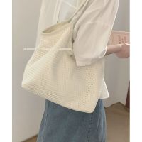Woven bag for women 2023 new trendy Korean tote bag versatile student class large capacity cloth bag 【JYUE】