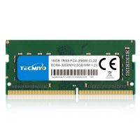 แรมความจำโน๊ตบุ๊ค DDR4 Tecmiyo 16GB PC4-25600 3200MHz 1RX8 SODIMM 1.2V สำหรับแล็ปท็อป RAM3825แรม