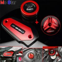 ☂ Z650 Accessories Motorcycle Rear Front Brake Fluid Covers and Oil Filler Cap Protection For KAWASAKI Z650 Z 650 2017-2023