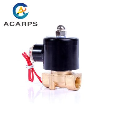 ○✉۞ DN8 Brass Electric Solenoid Valve DC12V DC24V AC220V 110V Normally Closed Solenoid Valve For Water Oil Air