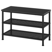 Bench with shoe storage, black79 cm