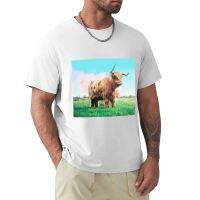 Highland Cow #Redbubble #Decor #Buyart T-Shirt Plain T-Shirt Hippie Clothes Heavyweight T Shirts T Shirts For Men Cotton