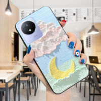 เคสสำหรับ Vivo Y02A Y02T เคสโทรศัพท์ดีไซน์ภาพการ์ตูนดอกไม้ดอกทานตะวันพระจันทร์เมฆซิลิโคนกันกระแทกโทรศัพท์ป้องกัน TPU