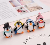 DIY Diverse Keyring Cartoon Cute Doll Penguin Key Chain Ring Car Hanging Car Mirror Accessory Women Handbag Charms