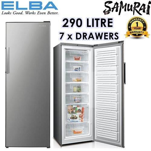 ELBA FAST COOLING UPRIGHT FREEZER WITH 7 TRANSPARENT DRAWER 290 LITRE EUFJ2923(SV)/ 570 LITRE