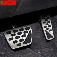 Carmilla Car Gas Brake Pedal Cover Auto Stainless Steel Foot Pedal Pad Kit for Jeep Wrangler Jl 2018 - 2021 Models