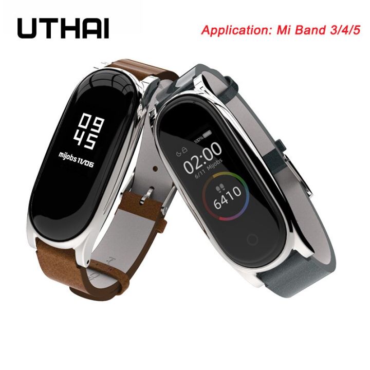 ร้อน-หนังไมโครไฟเบอร์-pu-เครซี่ฮอสสำหรับ-mi-band-7-6-5กล่องโลหะกำไลข้อมืออเนกประสงค์-mi-band-4-3สายมวยไทย-p87