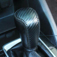 รถหนัง Shift Knob สำหรับ Mazda 3 Axela Atenza CX-5 CX3 CX-3 CX5 2015-2020 AT หัวเกียร์ปลอกคอ Handke ครอบคลุม