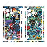 hot【DT】 Cartoon Decal for iPhone 14 13 12 XS XR Soft Back Protector Wrap with Side Sticker