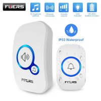 ● Fuers Wireless Doorbell Waterproof Welcome Chime Home Door Bell Intelligent 32 Songs Smart Alarm With Battery For Store Hotel