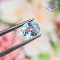 1.70 ct. พลอย อะความารีน (Natural Aquamarine)  สีฟ้าอ่อน รูปร่างไข่ พลอยมีขนาดเล็ก ภายในมีตำหนิเล็กน้อย พลอยดิบไม่มีการเผา พลอยแท้ธรรมชาติ