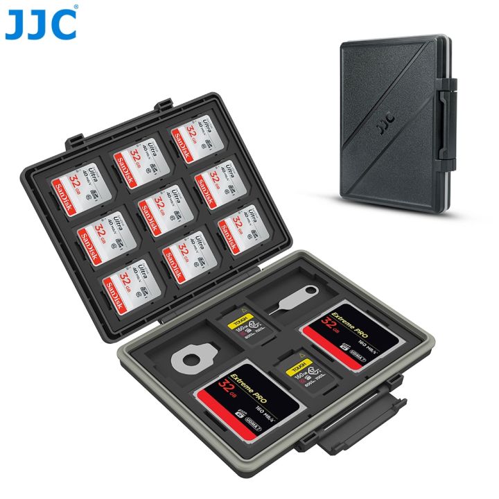 JJC SD Card Holder Micro SD Card Case Waterproof Memory Card