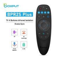 BPR2S PLUS BT Air Mouse IR Learning TV 4 Keys IR Isolation รีโมทคอนโทรลไร้สาย2.4G พร้อมไจโรสำหรับกล่องทีวี/ชิ้น