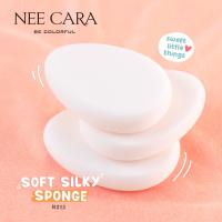 พัฟ NEECARA SOFT SILK SPONGE N213 พัฟฟองน้ำรูปไข่ สุดคิวท์คอลเลคชั่นล่าสุด