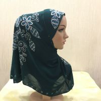 H023 Ukuran Besar 90*80ซม. มุสลิม Berdoo Jilbab Amira Tarik Pada Syal Jilbab Islam Syal Kepala Penuttopi Turban Topi